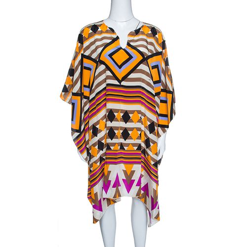 Printed Silk Kaftan Tunic ( Free Size ) - Issa - Modalova