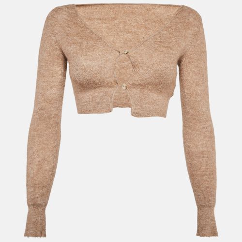 Rib Knit Mohair Blend Crop Cardigan M - Jacquemus - Modalova