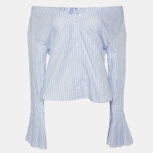 Stripe Print Cotton Buttoned Front Top L - Jacquemus - Modalova