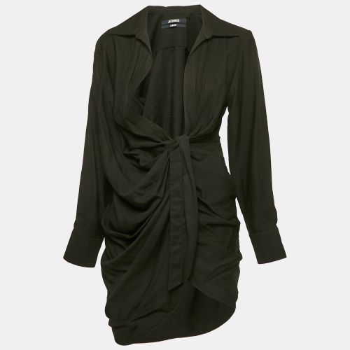 Crepe La Robe Bahia Draped Mini Dress XS - Jacquemus - Modalova