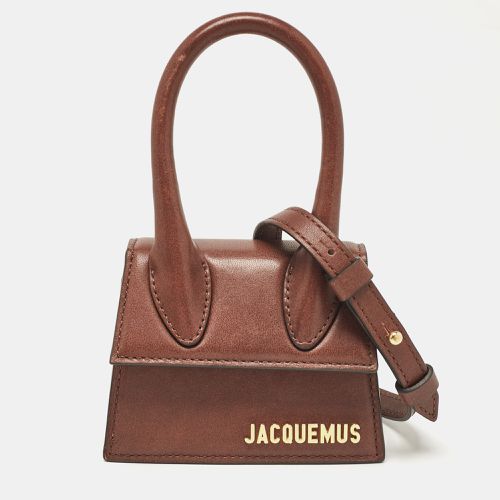 Dark Leather Mini Le Chiquito Top Handle Bag - Jacquemus - Modalova