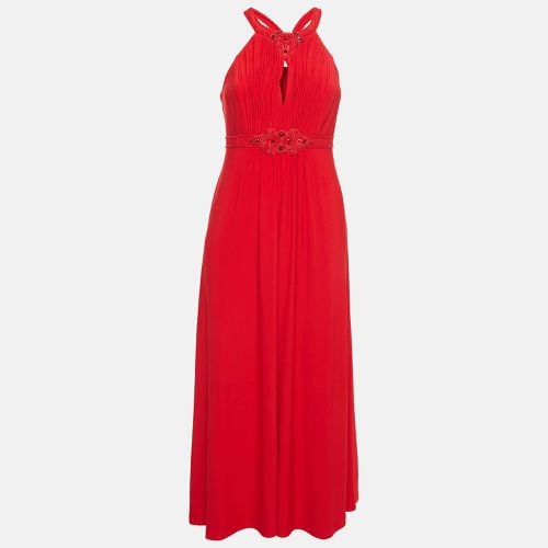 Beaded Jersey Halter Neck Maxi Dress L - Jenny Packham - Modalova