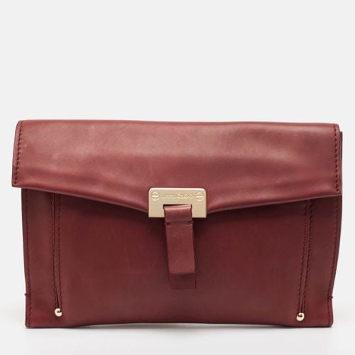 Leather Flap Clutch - Jimmy Choo - Modalova