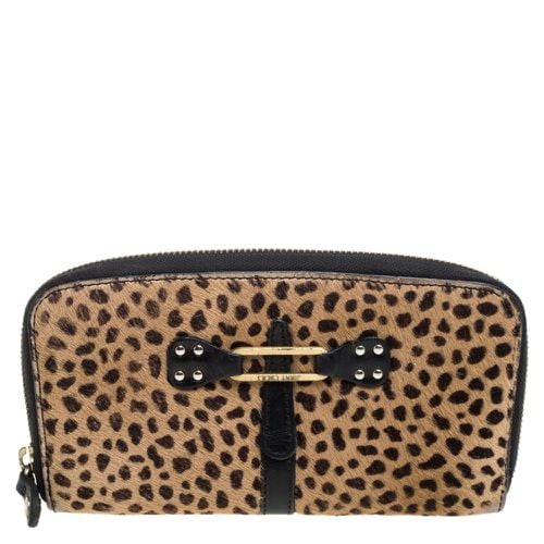 Animal Print Calf Hair Zip Around Wallet - Jimmy Choo - Modalova