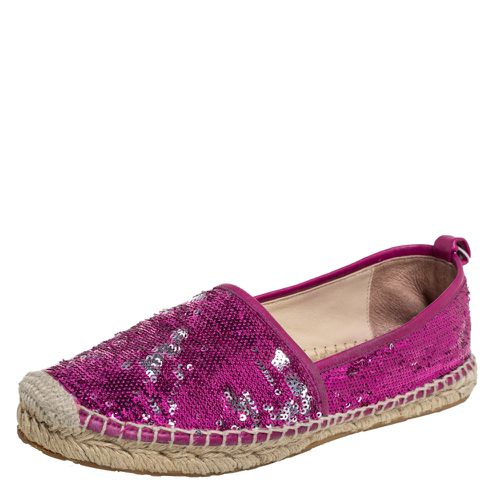 Sequin Espadrille Flats Size 38.5 - Jimmy Choo - Modalova