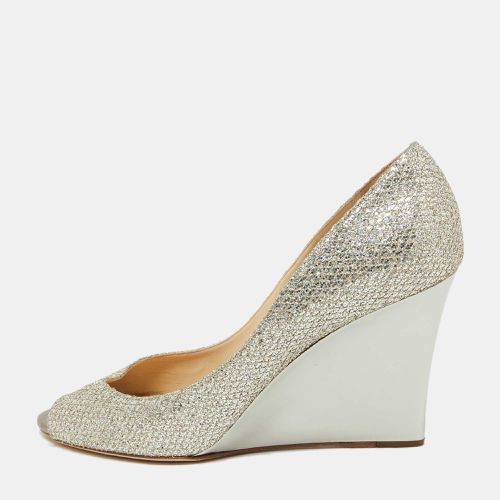 Metallic Glitter Fabric Baxen Wedge Pumps Size 42 - Jimmy Choo - Modalova