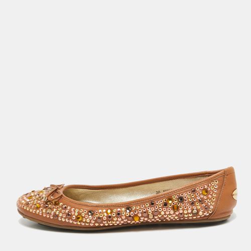 Leather Crystal Embellished Ballet Flats Size 38 - Jimmy Choo - Modalova