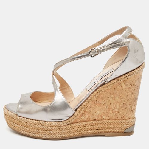 Leather Espadrille Wedge Sandals Size 40 - Jimmy Choo - Modalova