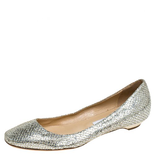 Metallic Glitter Fabric Ballet Flats Size 38 - Jimmy Choo - Modalova