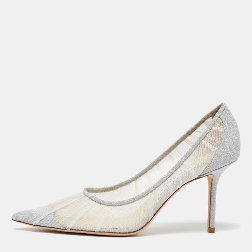 Silver Glitter Tulle Love Pumps Size 39.5 - Jimmy Choo - Modalova