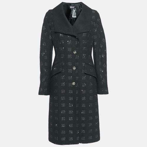 Embellished Wool Blend Long Coat S - Just Cavalli - Modalova