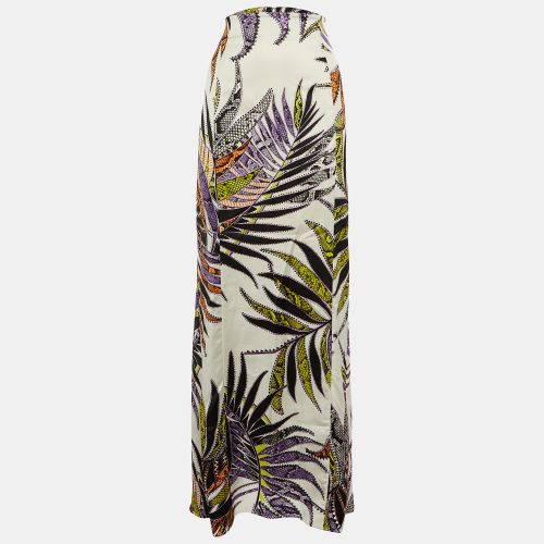 Printed Satin Fit & Flare Maxi Skirt L - Just Cavalli - Modalova