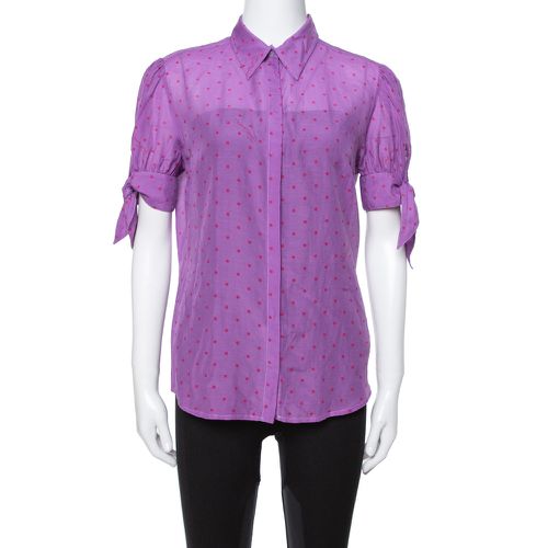 Cotton & Silk Button Front Blouse L - Just Cavalli - Modalova