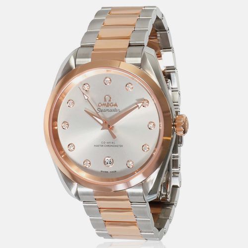 Diamond 18k Rose Gold Stainless Steel Seamaster Aqua Terra 220.20.38.20.56.002 Automatic Women's Wristwatch 38 mm - Omega - Modalova