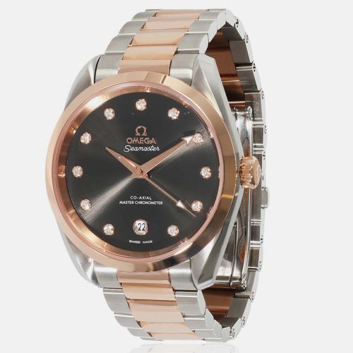 Diamond 18k Rose Gold Stainless Steel Seamaster Aqua Terra 220.20.38.20.56.001 Automatic Women's Wristwatch 38 mm - Omega - Modalova