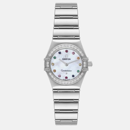 Mother Of Pearl Diamond Stainless Steel Constellation 1460.79.00 Quartz Women's Wristwatch 22.5 mm - Omega - Modalova