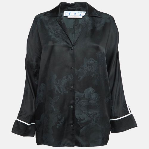 Seasonal Satin Jacquard Shirt M - Off-White - Modalova