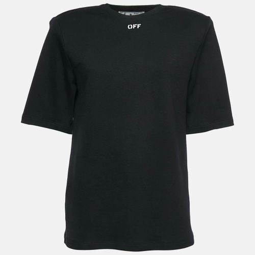 Off Print Cotton Crew Neck T-Shirt M - Off-White - Modalova