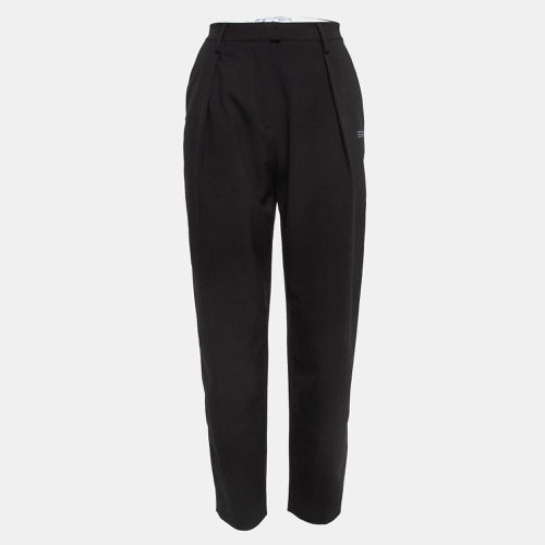 Printed Tapered Formal Trousers S - Off-White - Modalova