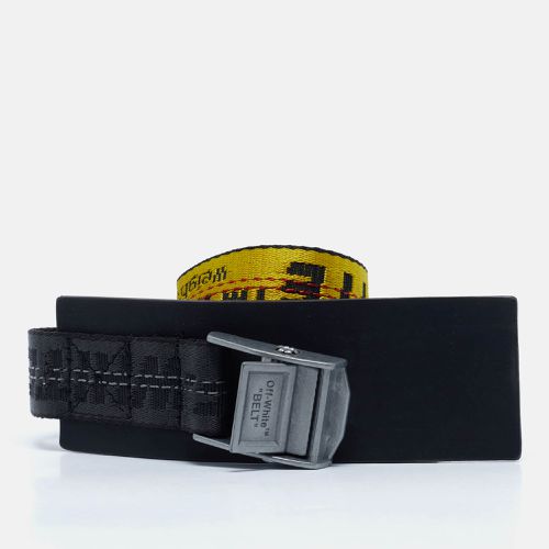 Black Nylon and Leather Classic Industrial Belt 200 CM - Off-White - Modalova