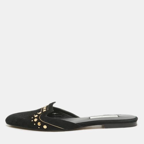 Suede Studded Flat Mules Size 38 - Oscar de la Renta - Modalova