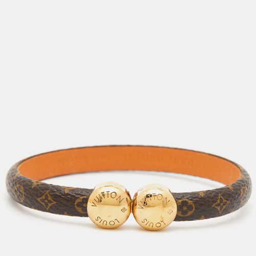 Monogram Leather Gold Tone Bracelet - Louis Vuitton - Modalova