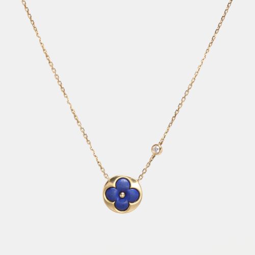 K Yellow Diamond Lapis Lazuli Color Blossom BB Sun Pendant Necklace - Louis Vuitton - Modalova