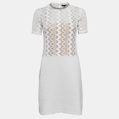 Lace and Knit Trim Neck Mini Dress S - Louis Vuitton - Modalova