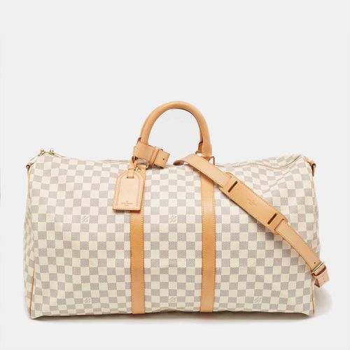 Damier Azur Canvas Keepall Bandouliere 55 Bag - Louis Vuitton - Modalova