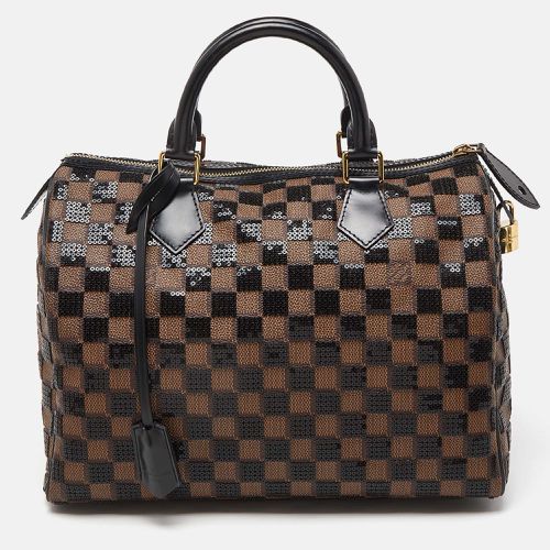 Damier Ebene and Sequins Paillettes Limited Edition Speedy 30 Bag - Louis Vuitton - Modalova