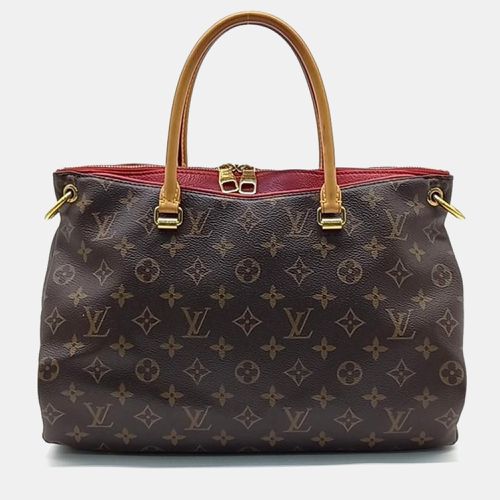 Red/ Monogram Canvas and Leather Pallas Top Handle Bag - Louis Vuitton - Modalova