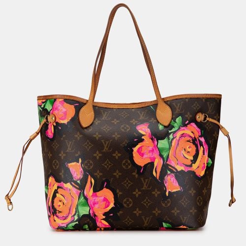 Canvas Monogram Roses Neverfull MM Tote Bag - Louis Vuitton - Modalova