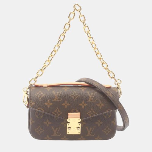 Monogram Coated Canvas Leather Pochette Metis EW Handbag - Louis Vuitton - Modalova