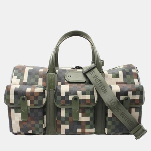 Coated Canvas Khaki Keepall 55 Boston Bag - Louis Vuitton - Modalova