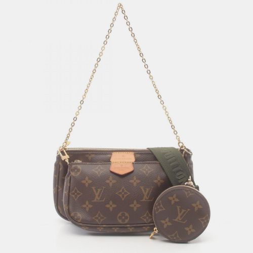 Coated Canvas Monogram Khaki Pochette Shoulder Bag - Louis Vuitton - Modalova