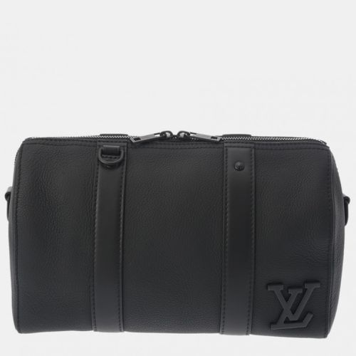 Aerogram City Keepall Noir Taurillon Leather Shoulder Bag - Louis Vuitton - Modalova