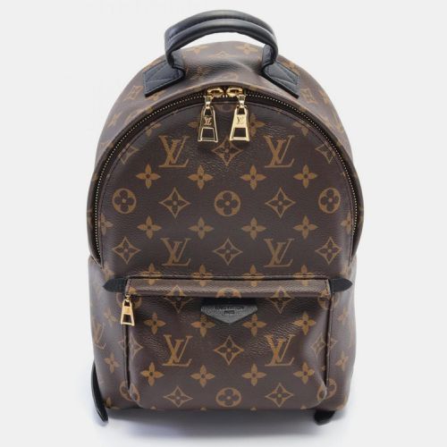 Palm Springs Pm Monogram Coated Canvas Leather Black Rucksack Backpack - Louis Vuitton - Modalova