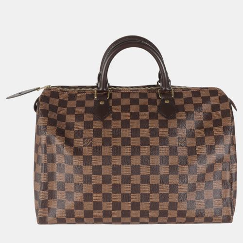 Damier Ebene Canvas Speedy 35 Bag - Louis Vuitton - Modalova