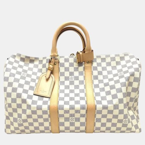 Canvas Damier Azur Keepall Bandouliere 45 Boston Bag - Louis Vuitton - Modalova