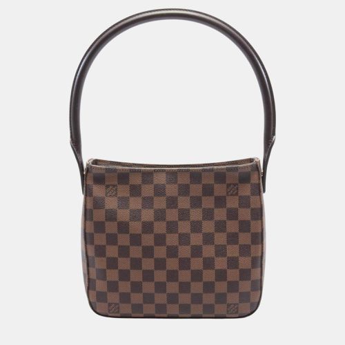 Coated Canvas Leather Looping MM Damier Ebene Shoulder Bag - Louis Vuitton - Modalova