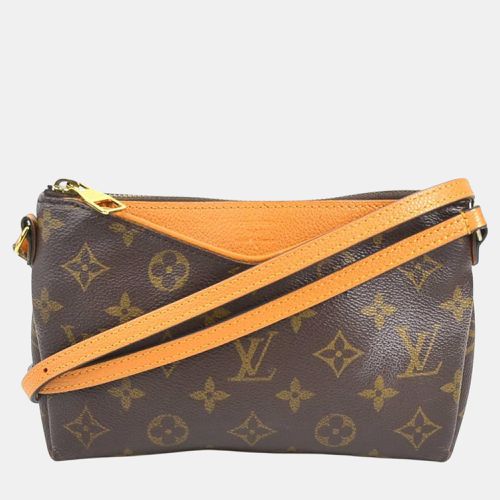 Canvas Leather Gold Monogram Pallas Scratch Shoulder Bag - Louis Vuitton - Modalova