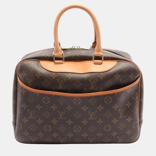 Coated Canvas Leather Monogram Deauville Bowling Vanity Handbag - Louis Vuitton - Modalova