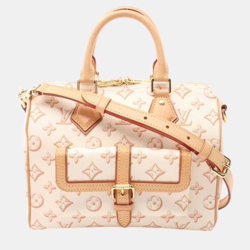 Coated Canvas Leather White Pink Speedy Bandouliere 25 Monogram Fall For You Handbag - Louis Vuitton - Modalova