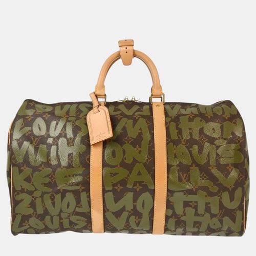 Khaki Monogram Graffiti Keepall 50 Duffle bag - Louis Vuitton - Modalova