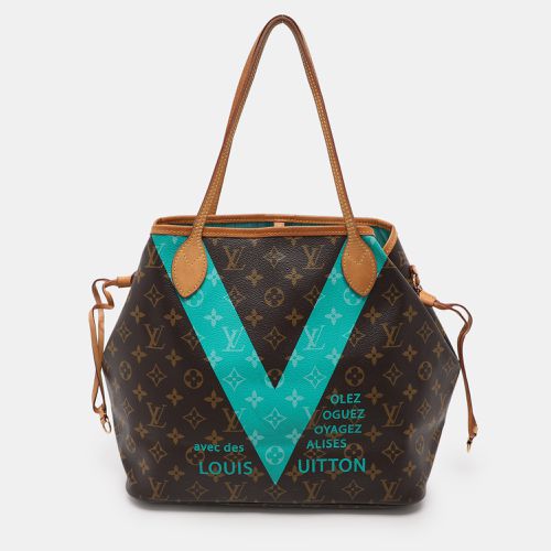 Turquoise Monogram V Canvas Neverfull MM Bag - Louis Vuitton - Modalova