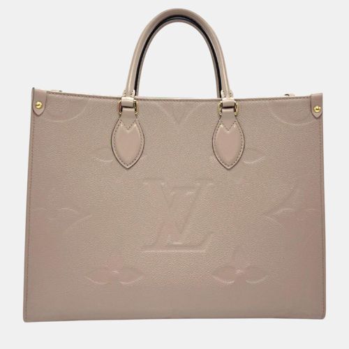 Handbag Shoulder Bag Monogram Empreinte On The Go Mm Greige Gold - Louis Vuitton - Modalova