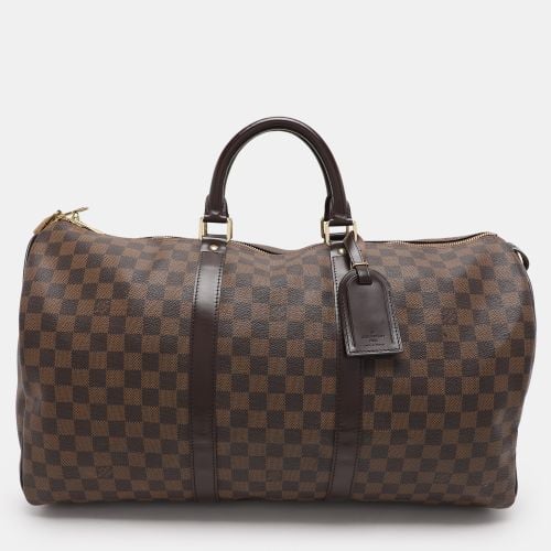 Damier Ebene Canvas Keepall 50 Bag - Louis Vuitton - Modalova