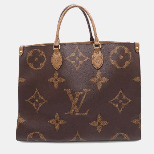 Red/Reverse Canvas Monogram Giant Onthego GM Tote Bag - Louis Vuitton - Modalova