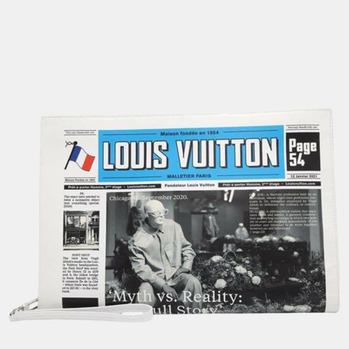 Leather Newspaper Pouch - Louis Vuitton - Modalova