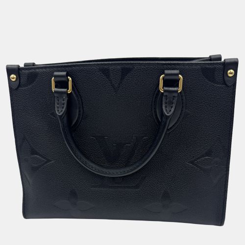 OnTheGo PM Noir Monogram Empreinte Leather Tote Bag - Louis Vuitton - Modalova